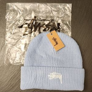 NWT Stussy Cuffed Beanie Baby Blue